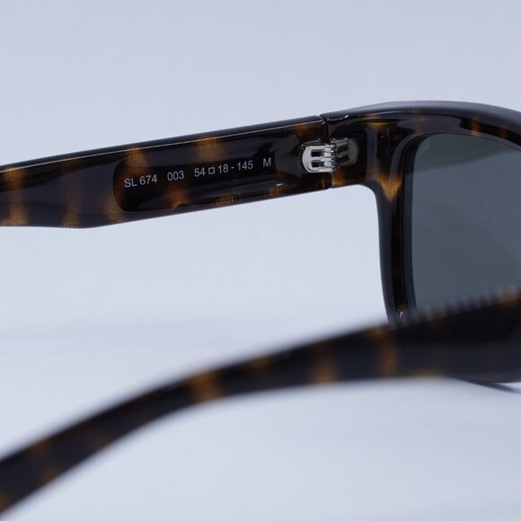 Saint Laurent SL674 003 Sunglasses Havana Square Frame, Grey Lenses - Picture 6 of 12